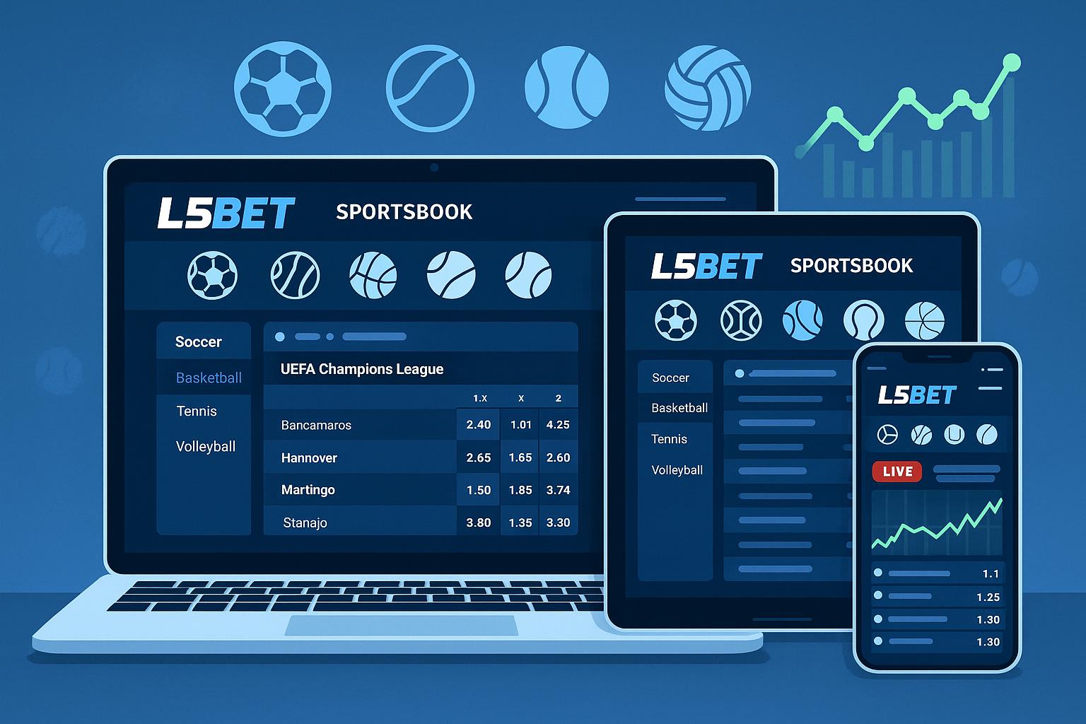 Apostas esportivas no cassino online L5BET  
